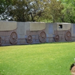 De buitenrand van het Voortrekkermonument in Pretoria<br/>Copyright © JTravel.nl De buitenrand van het Voortrekkermonument in Pretoria / Copyright © JTravel.nl