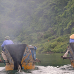 De boten onderweg naar de Phong Nha grotten<br/>Copyright © JTravel.nl De boten onderweg naar de Phong Nha grotten / Copyright © JTravel.nl