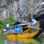 Een van de boten bij de ingang van de Phong Nha grotten<br/>Copyright © JTravel.nl Een van de boten bij de ingang van de Phong Nha grotten / Copyright © JTravel.nl