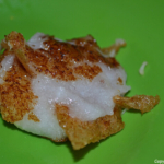 Wat er op mijn bord overblijft van de gefrituurde bal plakrijst in het Mekong Tien Giang Restaurant op 24-9-2013<br/>Copyright © JTravel.nl Wat er op mijn bord overblijft van de gefrituurde bal plakrijst in het Mekong Tien Giang Restaurant op 24-9-2013 / Copyright © JTravel.nl