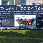 Het bord bij het startpunt van de Jan Plezier huifkartocht aan de Nikadel in De Koog<br/>Copyright © JTravel.nl Het bord bij het startpunt van de Jan Plezier huifkartocht aan de Nikadel in De Koog / Copyright © JTravel.nl
