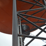 De trap naar de toren vanuit de hoogste kas van Amsterdam HoogtIJ in Amsterdam Noord tijdens de Instameet 24H Noord<br/>Copyright ยฉ JTravel.nl De trap naar de toren vanuit de hoogste kas van Amsterdam HoogtIJ in Amsterdam Noord tijdens de Instameet 24H Noord / Copyright ยฉ JTravel.nl