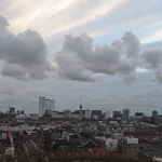 Het uitzicht over Rotterdam vanaf het dakterras in het Groot Handelsgebouw in Rotterdam<br/>Copyright © JTravel.nl Het uitzicht over Rotterdam vanaf het dakterras in het Groot Handelsgebouw in Rotterdam / Copyright © JTravel.nl