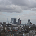 Het uitzicht over Rotterdam vanaf het dakterras in het Groot Handelsgebouw in Rotterdam<br/>Copyright © JTravel.nl Het uitzicht over Rotterdam vanaf het dakterras in het Groot Handelsgebouw in Rotterdam / Copyright © JTravel.nl