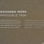 Een tekst in het Waterliniemuseum in Bunnik<br/>Copyright © JTravel.nl Een tekst in het Waterliniemuseum in Bunnik / Copyright © JTravel.nl