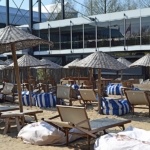 Het stadsstrand Strand Zuid tijdens de groene wandeling Zuidas in Amsterdam<br/>Copyright © JTravel.nl Het stadsstrand Strand Zuid tijdens de groene wandeling Zuidas in Amsterdam / Copyright © JTravel.nl