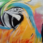 Pretty Bird in de Noorder Schoolsteeg tijdens mijn wandeling langs de street art in Haarlem <br/>Copyright © JTravel.nl Pretty Bird in de Noorder Schoolsteeg tijdens mijn wandeling langs de street art in Haarlem<br/>Copyright © JTravel.nl