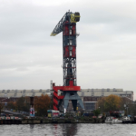 Kraanhotel Faralda vanaf de pont naar Amsterdam-Noord tijdens mijn wandeling in de haven van Amsterdam <br/>Copyright © JTravel.nl Kraanhotel Faralda vanaf de pont naar Amsterdam-Noord tijdens mijn wandeling in de haven van Amsterdam <br/>Copyright © JTravel.nl