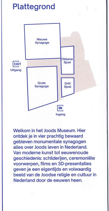 Plattegrond van het Joods Museum in Amsterdam
