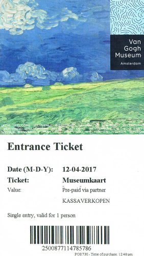 Entreebewijs Van Gogh Museum Amsterdam Entreebewijs Van Gogh Museum Amsterdam